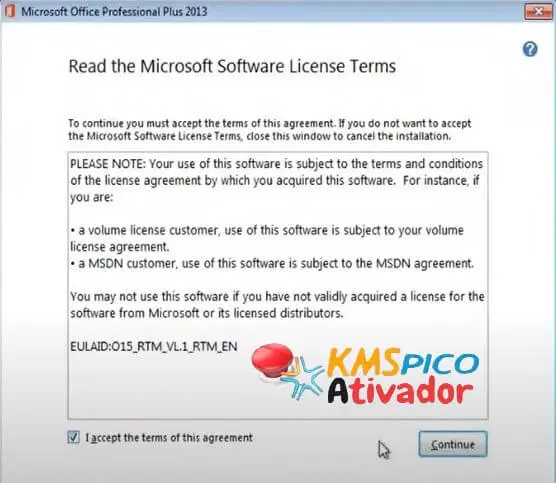 Ativador Office 2013 Software Installation Image